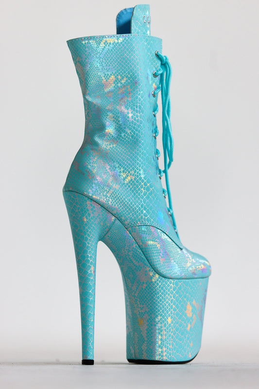 Venom Boot - Baby Blue - 8 Inch